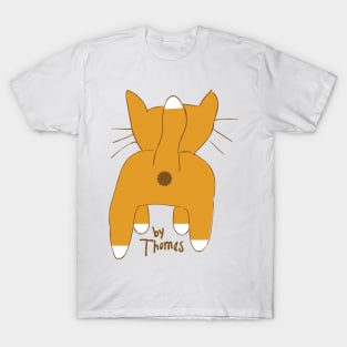 Cat Butt by Thomas Age 9 T-Shirt